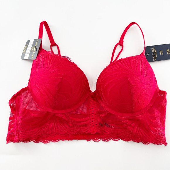 RACHEL Rachel Roy Other - Rachel Roy Longline Lace Bra criss cross front 36B Red NWT